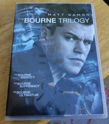 The Bourne Trilogy DVD, 2016 3-Disc Set Matt Damon -Like New(Damaged Cellophane)