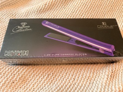Royale Diamond Collection Flat Iron 1.25'' Pure Ceramic Heating Purple