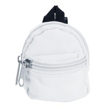 Mini Doll Zipper Backpack, Tiny Doll Backpack White 