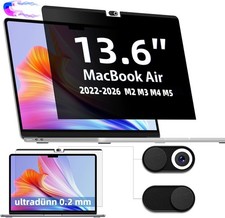 Screen Protector for MacBook Air 13-Inch 13.6in - Removable Anti Glare Privacy F