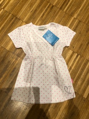 Feetje Mädchen-Baby-Kleid, weiß mit rosa/silber Sternchen, Größe 68, neu