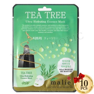 MALIE Tea Tree Ultra Hydrating Essence Mask 20ml x 10EA Korean Cosmetics NEW