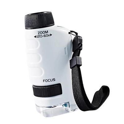 Handheld Magnification Pocket Microscope 60X-120X KP Lens Sciences Tool