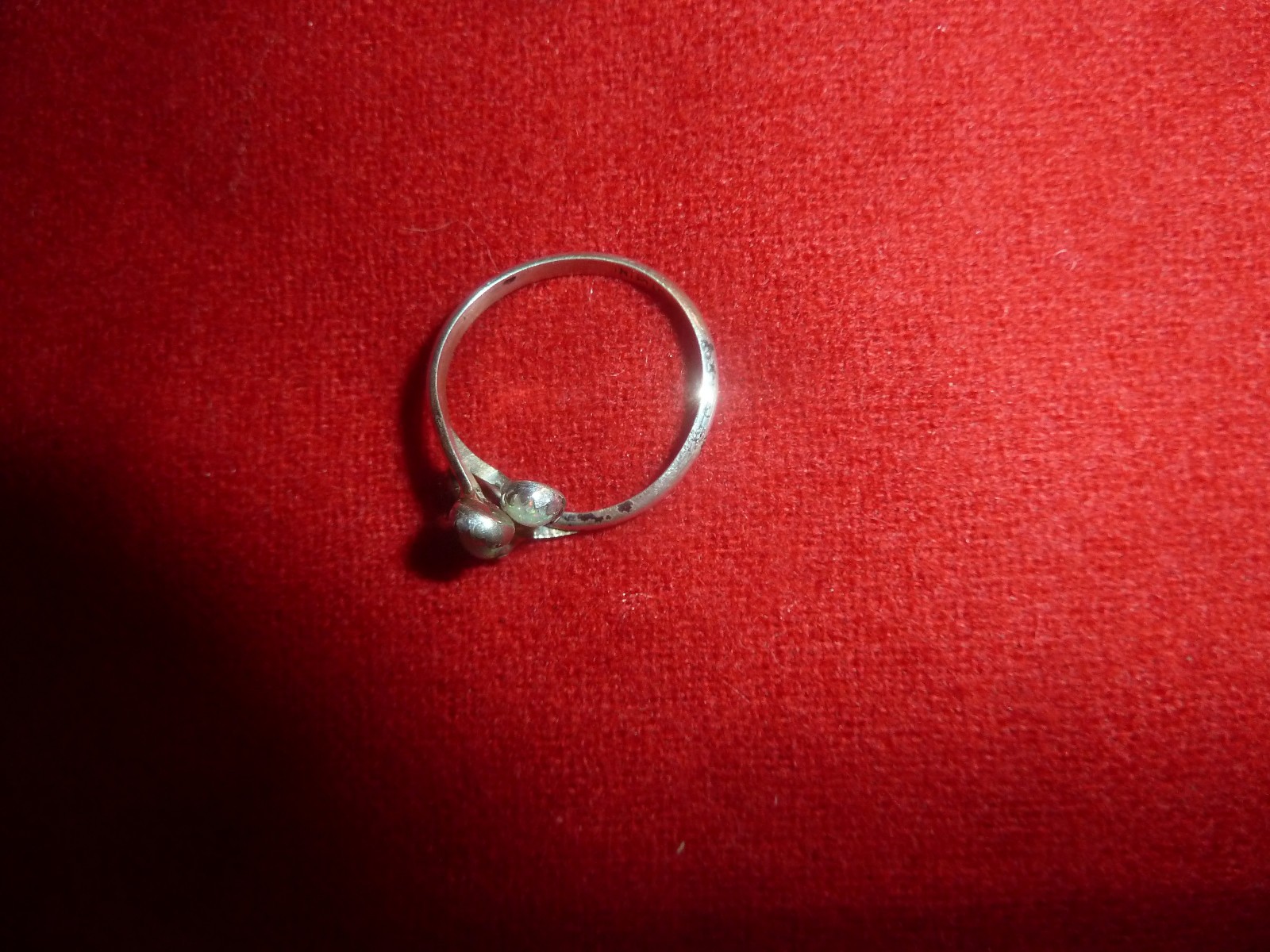 Sterling Silver Adjustable Ring with Four Natural… - image 2