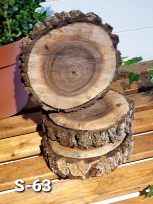 Set of 3 BLACK WALNUT Cookies 8''x7''x2'' ea. Live Edge, Perfect For Centerpieces!