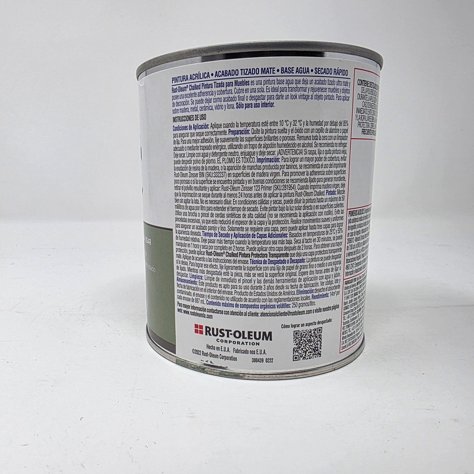 Rust-Oleum Chalked Ultra Matte Verde Sereno ( Serene Green) Chalk Paint Quart