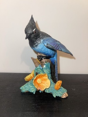 1996 Lenox Steller's Jay Bird Figurine Fine Porcelain Blue Jay Vintage Retired
