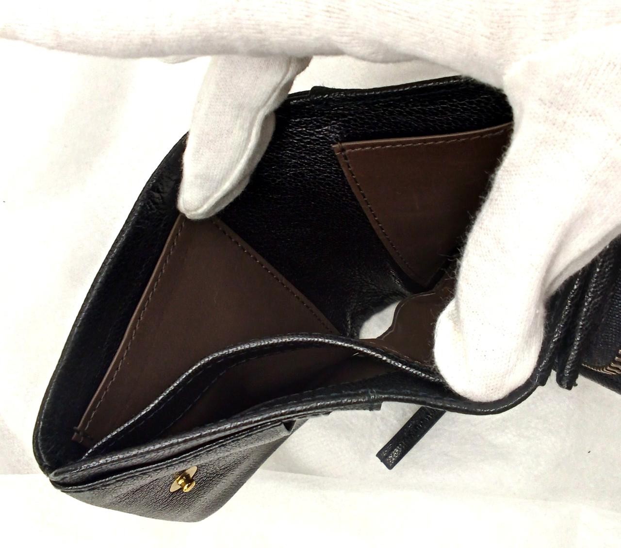 Two fold wallet Black Model Goat Basic 44362 12 g… - image 8