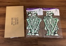 Beistle Vintage Skeleton Jointed Halloween Die Cut 55" 33  and two 37in Lot Of 18