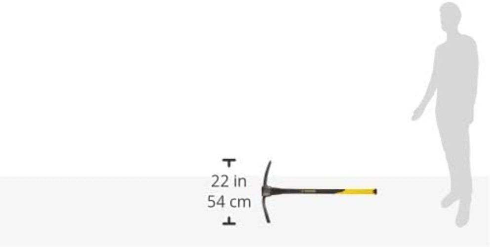 Heavy-Duty 5-Pound Pick Mattock with 36-Inch Shock-Absorbent Fiberglass Handle