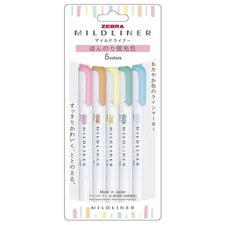 ZEBRA WKT7-5C-N 1 Count Pack of 1 , 5 colors light fluorescent color 