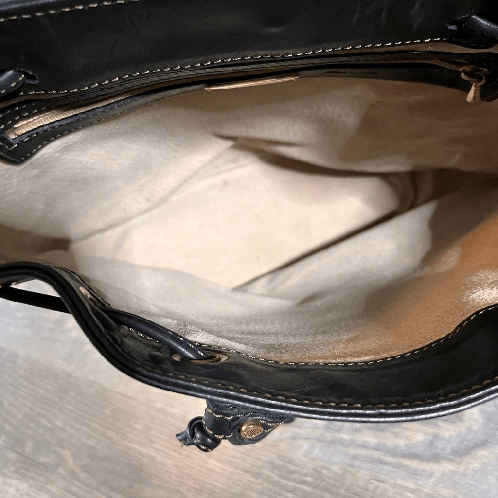 Mark Cross Leather Backpack with Cinch and Magnetic Closure  display picture 1