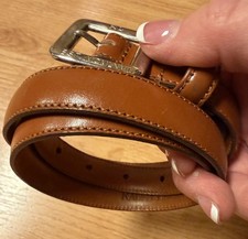 Vintage Ralph Lauren RL EST 1967 anniversary Belt Brown Sz M Made In Italy
