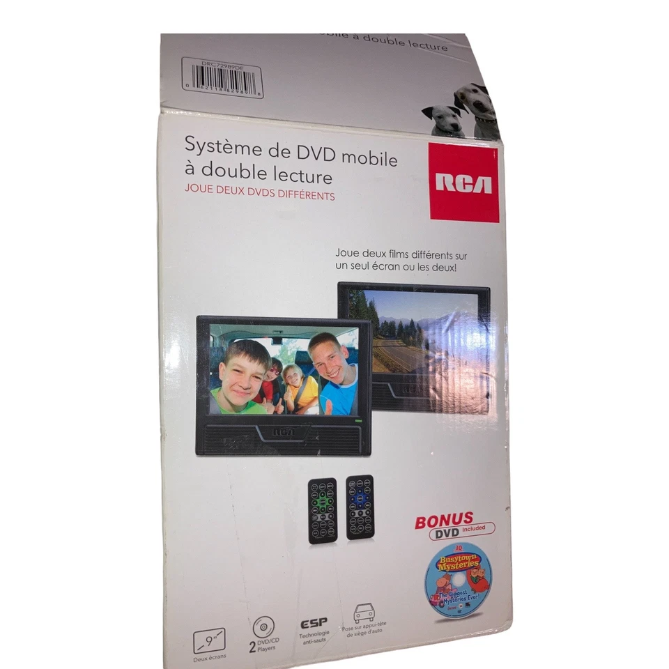 DVD PLAYER MOBILE For Car RCA DRC72989DE 2 Players with Screens - Image 3 of 4