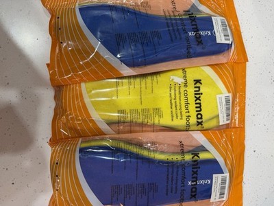 3 Paar Knixmax waschbare gepolsterte Einlegesohlen Größe 10uk