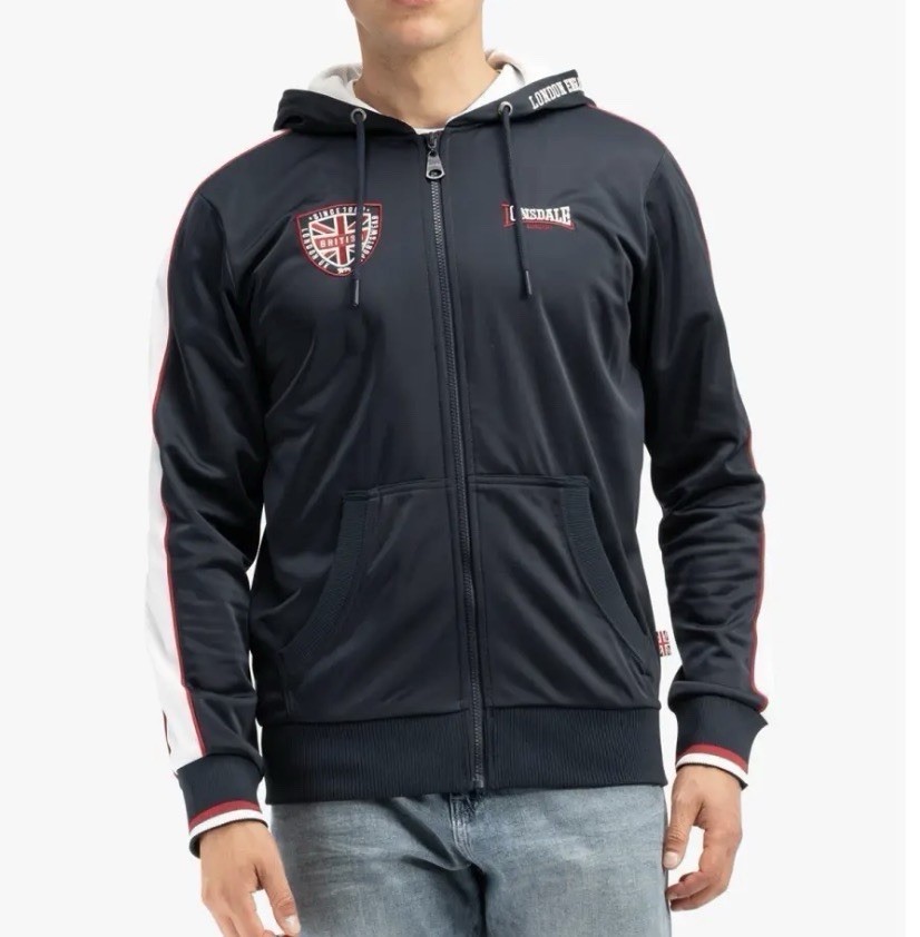 Lonsdale Strathmore Men's Training Tracksuit Jacket with Hood.  XXL