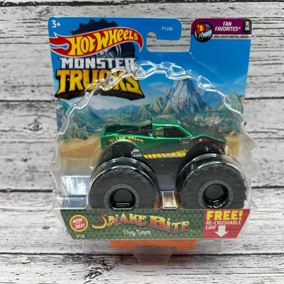 2020 Hot Wheels Monster Trucks Snake Bite Vinny Venom Diecast Crushable Car