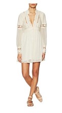Free People In Dreamland Cutwork Mini Dress Ivory Embroidered Bohemian Sz 6 NWT