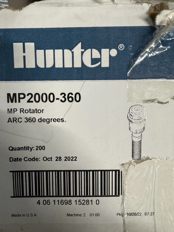 10er Pack Hunter MP Rotator 2000 verstellbare Rotationsdüse, 360 Grad, MP2000-360 - Bild 2 von 2