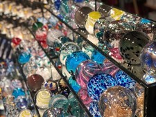 Traumkugel, Glaskugel, Briefbeschwerer, Wunschkugel zur Auswahl ca. 9,0-10,0 cm 