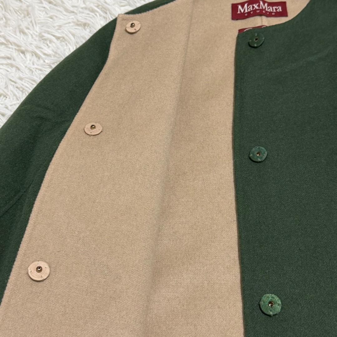 Max Mara Studio double-faced collarless river coa… - image 9