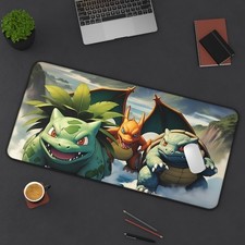 Pokemon Starters Mat Gaming Desk Mat Mouse Pad 4