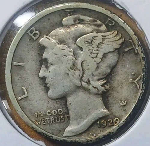 1929 Mercury Dime VG/Fine