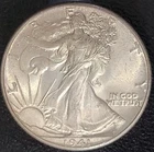 1941 P Philadelphia Mint 50C Walking Liberty Half Dollar Uncirculated High Grade