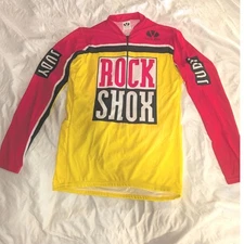 Vintage Voler Rock Shox Judy Long Sleeve Cycling Bicycle Jersey Large USA