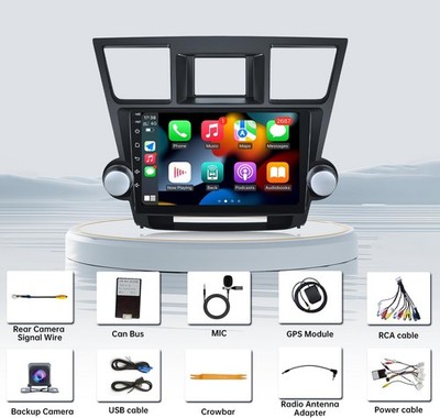 For Toyota Highlander 2008-2012 Carplay Android 13.0 Car Stereo Radio GPS 4+64GB
