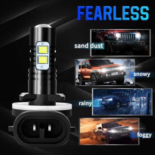 Pair 881 LED Fog Light Driving Bulbs 862 886 889 894 896 898 Xenon White 6000K - Picture 9 of 9