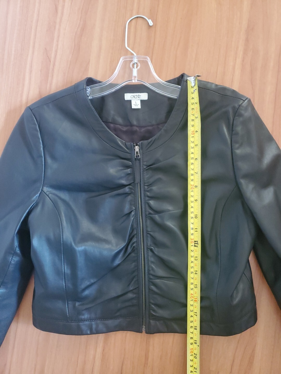 CACHÉ Leather Jacket Large Lightweight SOFT Zip B… - image 23