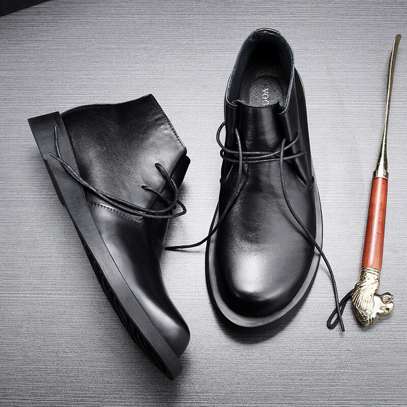 SAOLA Scarpe stringate alte business casual tacco piatto uomo abbigliamento da lavoro comode Oxford