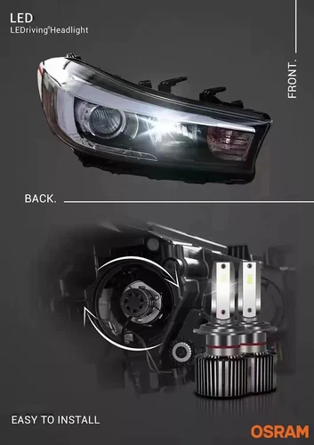 Osram LED H4 HB2 Headlight Globes Kit 6000K 12V High/Low Beam LEDriving Light - Picture 3 of 8