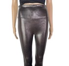 Spanx Faux Leather Croc Shine Animal Print Brown Casual Leggings Size Medium — photo 5