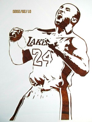 Kobe Bryant 3 Stencil/Template Reusable 10 mil Mylar Basketball Lakers