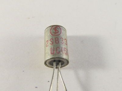 2 Stück - 2SB33 - PNP Germanium Transistor -20V -0,05A 0,15W - TO1 - 2pcs
