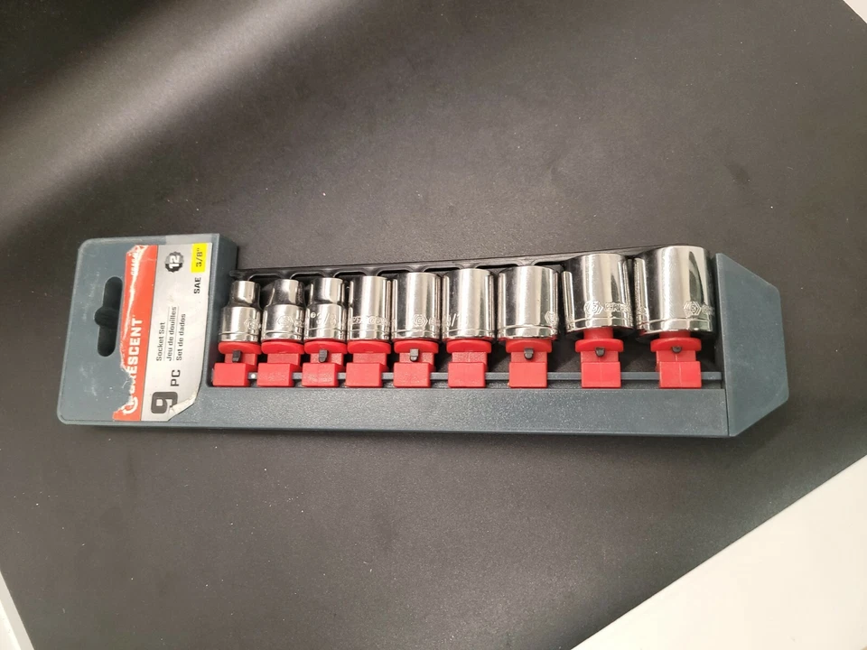 Crescent CSAS4N Steel SAE 12-Point Socket Set 3/8 in. Drive x Assorted Size - Image 2 of 4