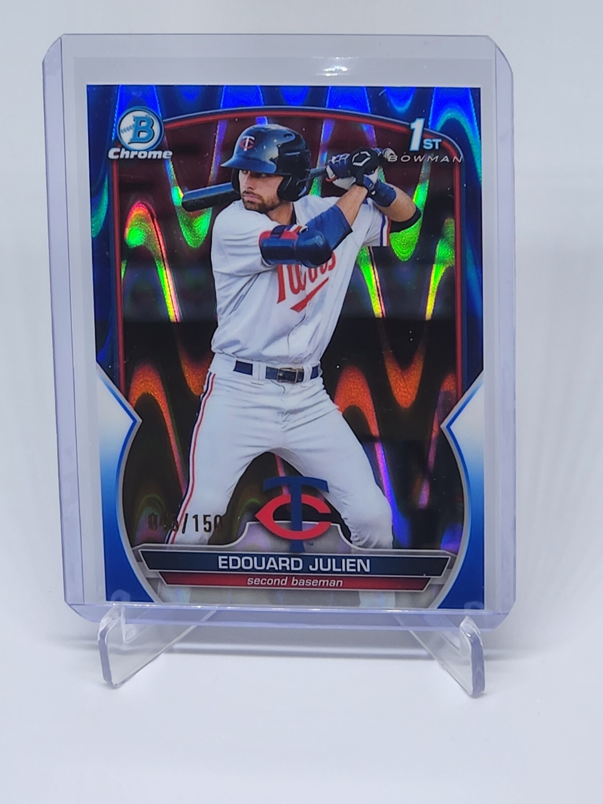 2023 Bowman Chrome Edouard Julien #BCP-82 Blue Shimmer /150 Twins - UPDATED