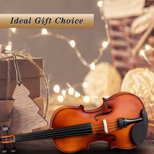 ADM Acoustic Violin for Kids Beginners, 4/4 Full Size Violin Set Solid Wood Ebon - Picture 2 of 7