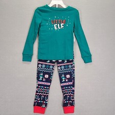 Joe Boxer Boy  s Green Christmas Elf Pajamas Sleep Set Lightweight Size 3T