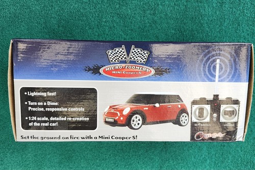 Micro-Zoomers Mini Cooper S 1:24 Full Function Remote Control Car New In Box Red - Picture 3 of 7