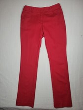 Charter Club Womens Red Slim Stretch Crop Pants Petite Size 6P