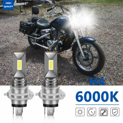 For Honda VT Shadow Spirit Ace 500 700 750 1100 LED Headlight 6000K White Bulbs