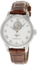 TISSOT Le Locle Powermatic 80 Open Heart LTHR Men's Watch T006.407.16.033.01