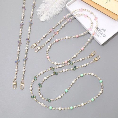 Beaded Pearl Strap Crossbody Bag Chain Anti-lost Shoulder Strap Bag Accessory