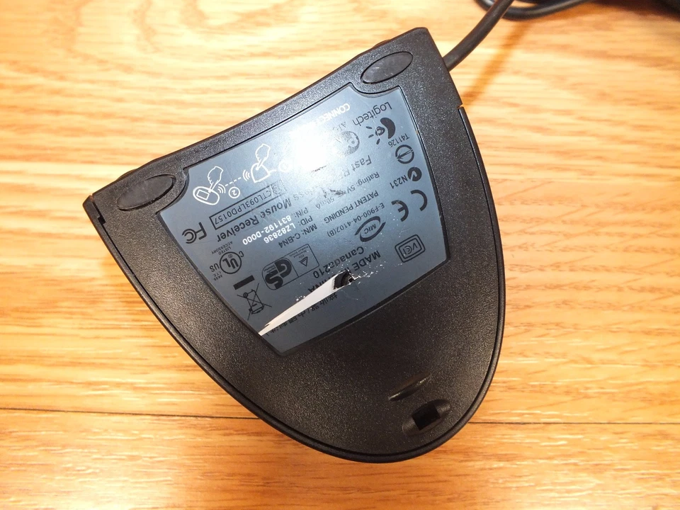 Genuine Logitech (C-BN4) Solid Black Fast RF Cordless USB Mouse Receiver *READ* - Image 3 of 4