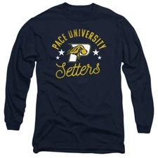 Pace University Adult Long Sleeve T-Shirt Setters, Navy, S-3XL