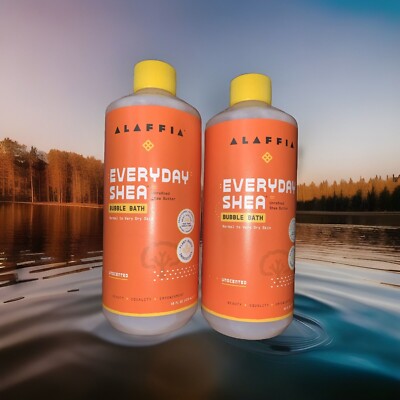 2pPC  Everyday Shea - Moisturizing Shea Butter Bubble Bath Unsented 32 fl.
