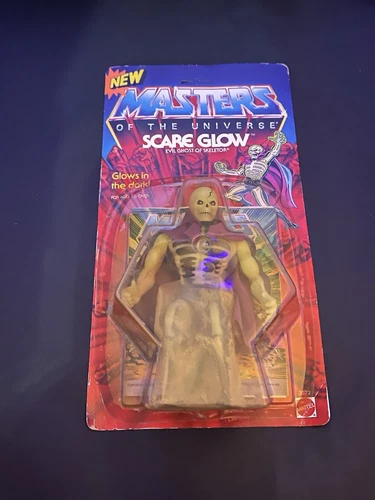 1986 MOTU SCARE GLOW MASTERS OF THE UNIVERSE VINTAGE MOC SEALED HE-MAN SCAREGLOW